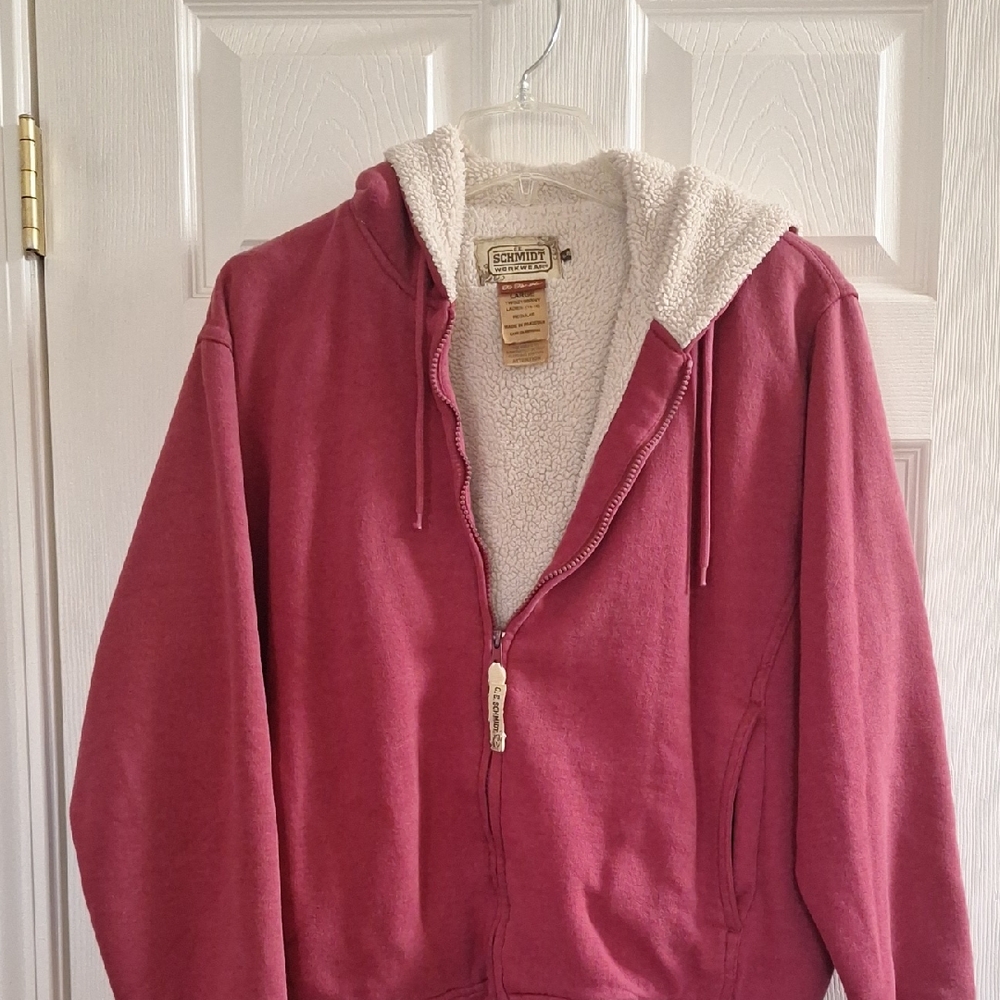 Women's Pink Sherpa-Lined Hoodie